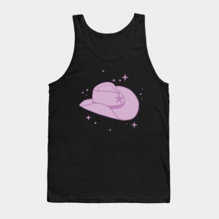 Mauve Cowboy Hat Cowgirl Aesthetic Tank Top